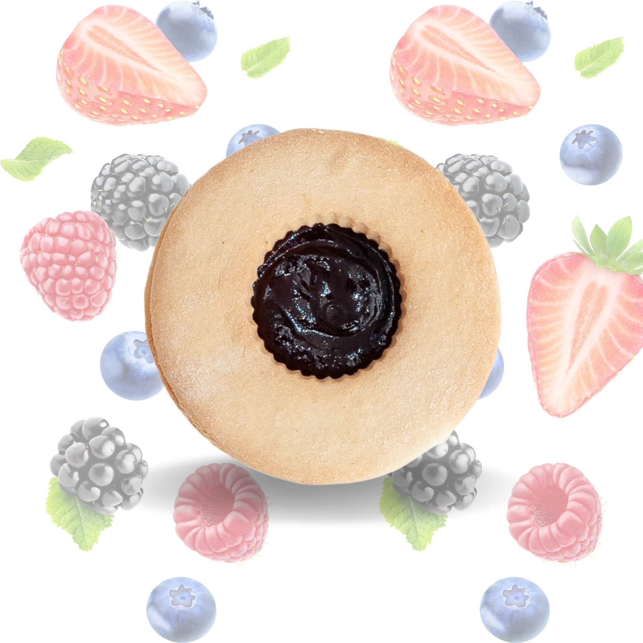 Occhio di Bue mit Waldfrüchten – Gluten- & Milchfrei 🍪🍓🫐