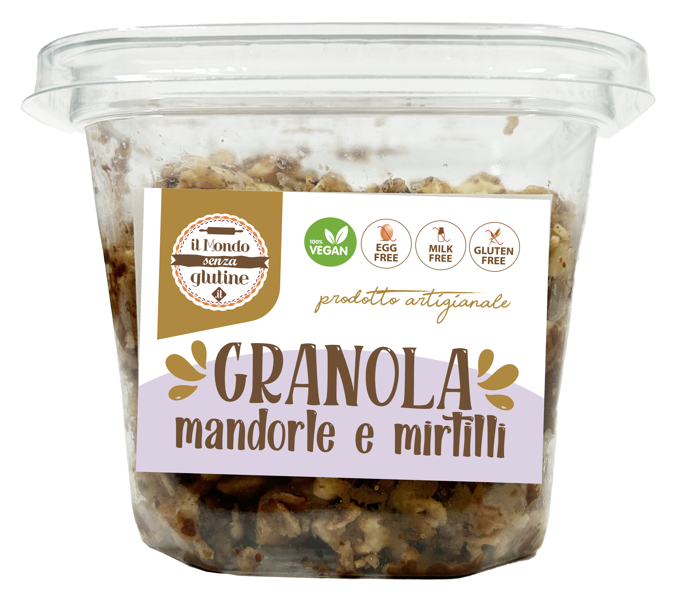 Granola mit Mandeln & Mirtillen – Glutenfrei, Laktosefrei, Vegan & Ei-Frei 🌰🫐